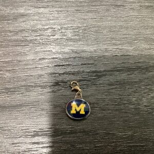 Vintage University of Michigan pendent/Charm. Enamel detailing,sterling
